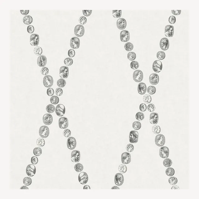 fornasetti-cammei-tapete-rolle-52cm-x-10m-kameen image 1