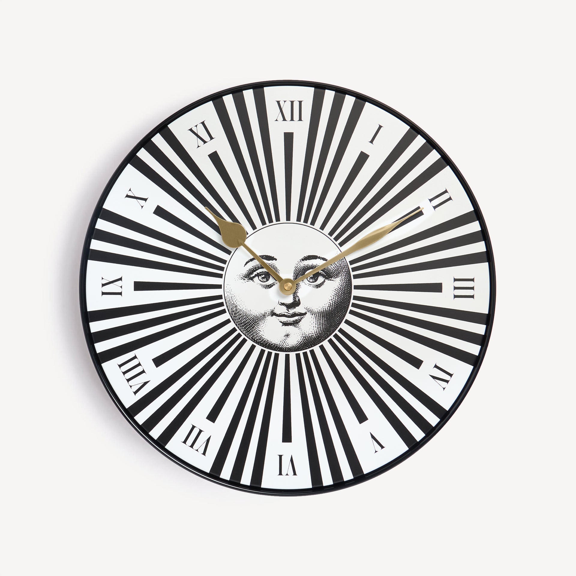 fornasetti-sole-raggiante-wanduhr-metall-lautlos image 1
