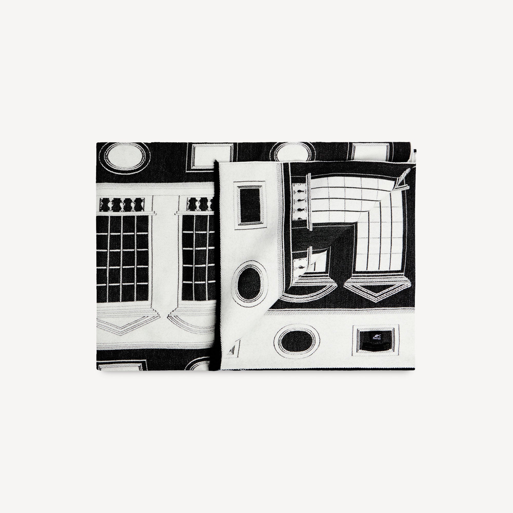 fornasetti-architettura-plaid-wolldecke-jacquard-geometrisch-2 image 5