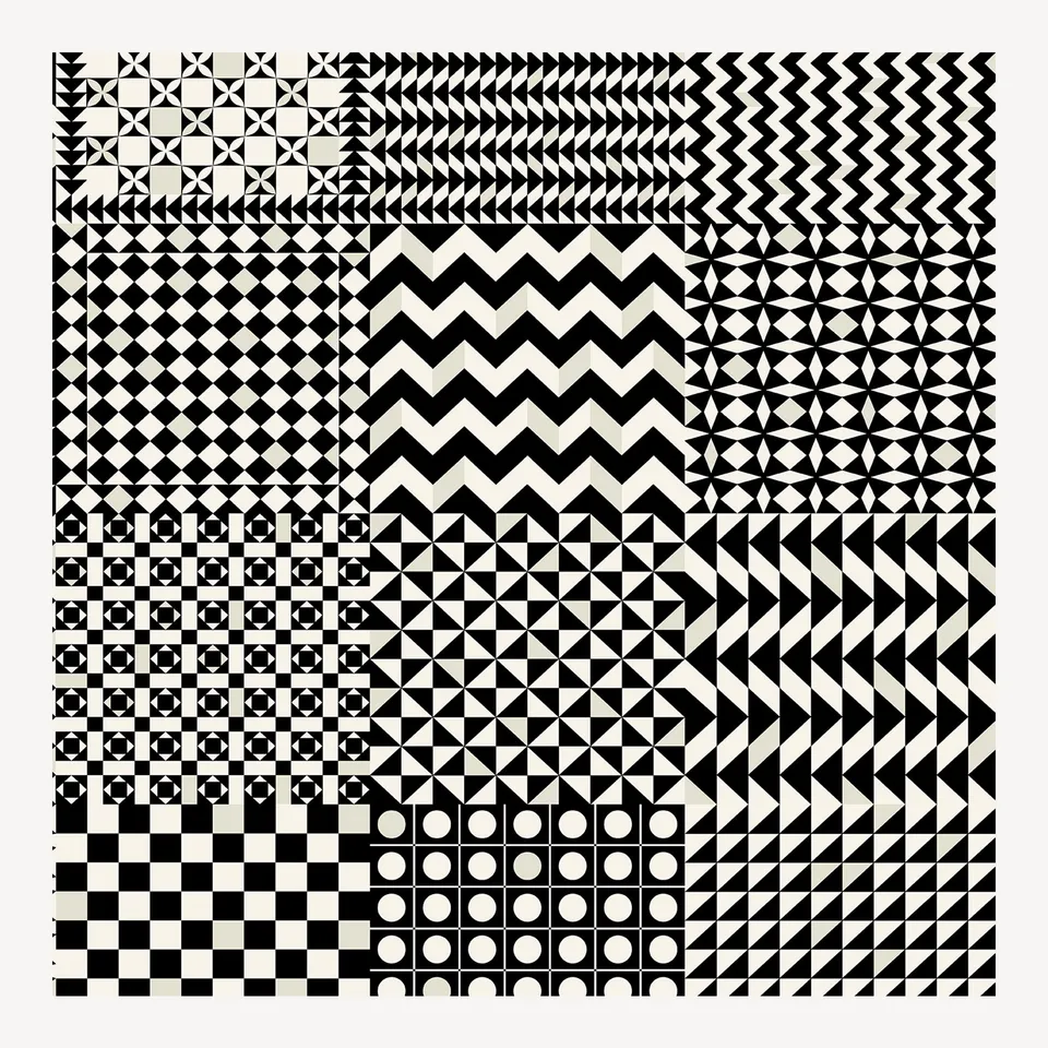 atelier-fornasetti-geometrico-tapete-schwarz-wei-52-cm-x-10-m image 1