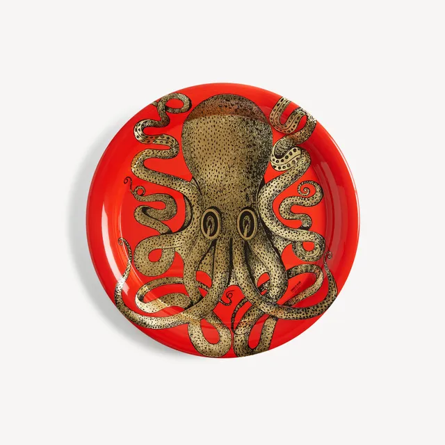 fornasetti-polipo-tablett-rund-gold-oktopus-motiv image 1