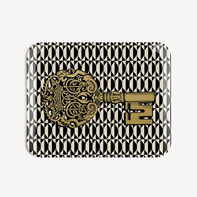 fornasetti-chiavi-losanghe-tablett-rechteckig-holz image 1