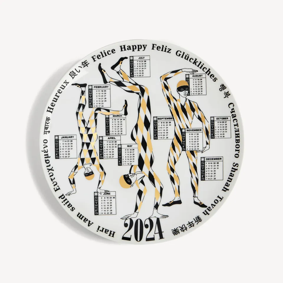 atelier-fornasetti-calendar-plate-2024-teller-harlekin image 1