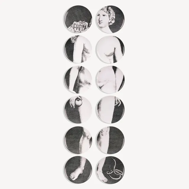fornasetti-eve-tellerset-12-teller-porzellan-wand image 1