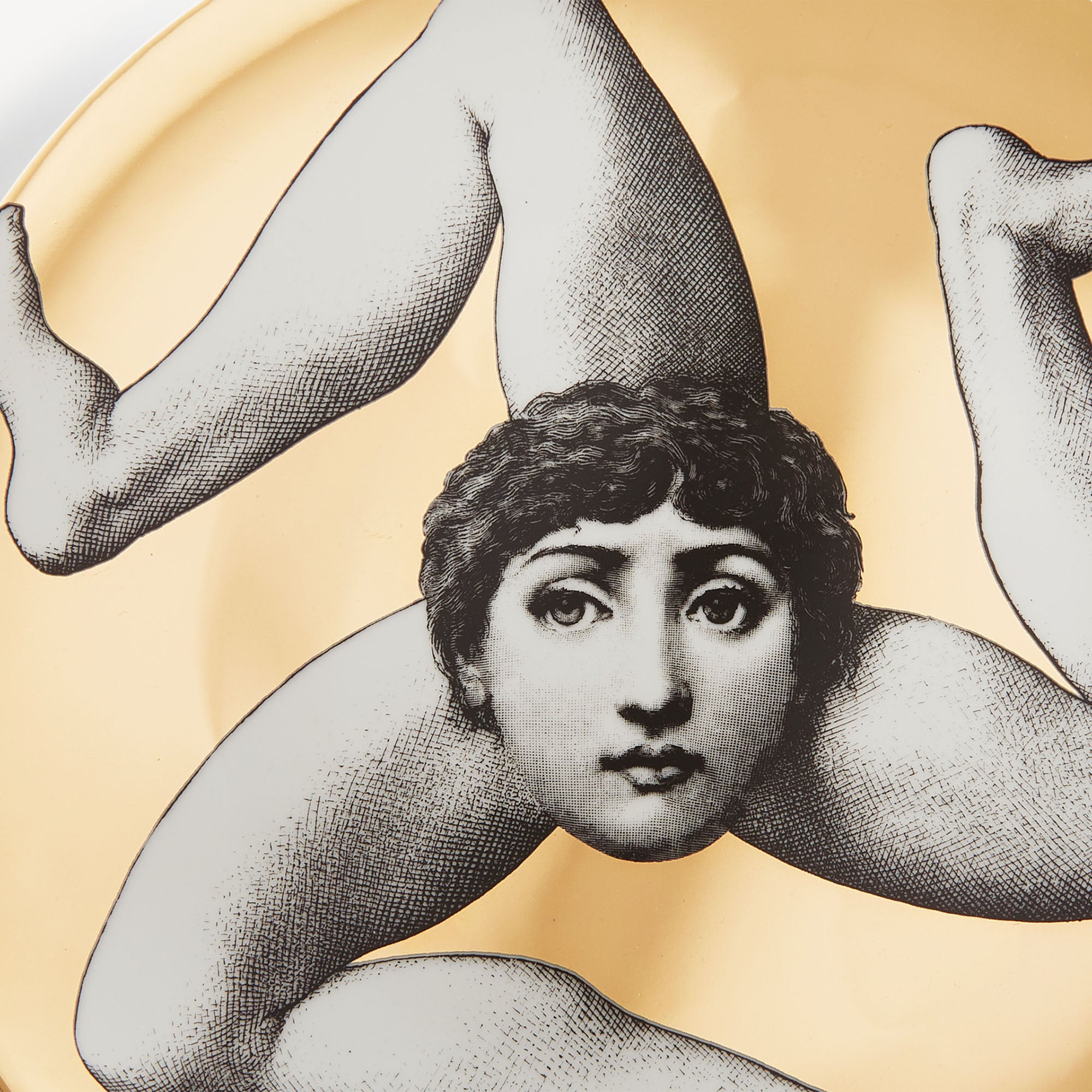 atelier-fornasetti-tema-e-variazioni-wandteller-nr-186-porzellan-gold image 4