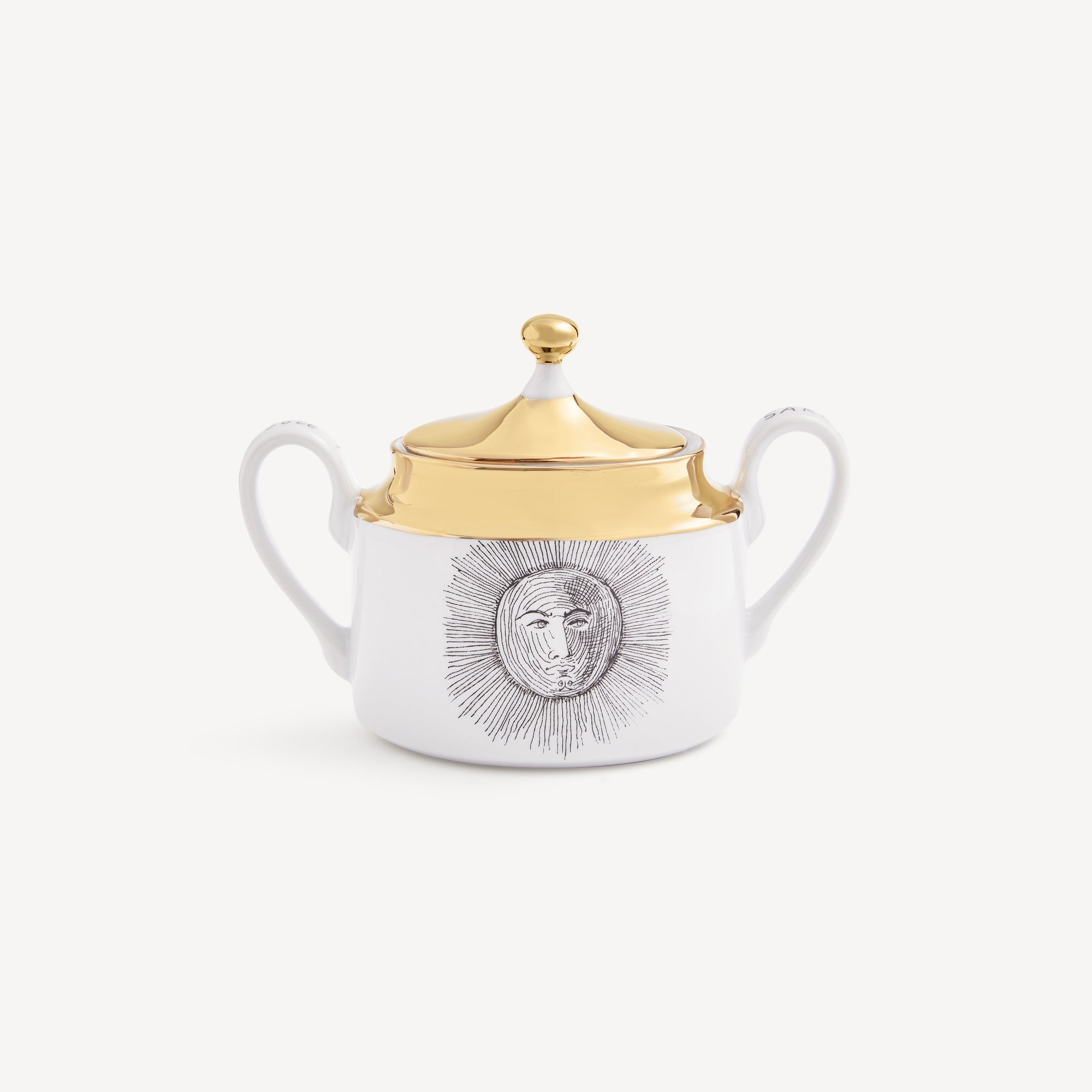 fornasetti-solitario-zuckerdose-porzellan-mit-gold-und-deckel image 2