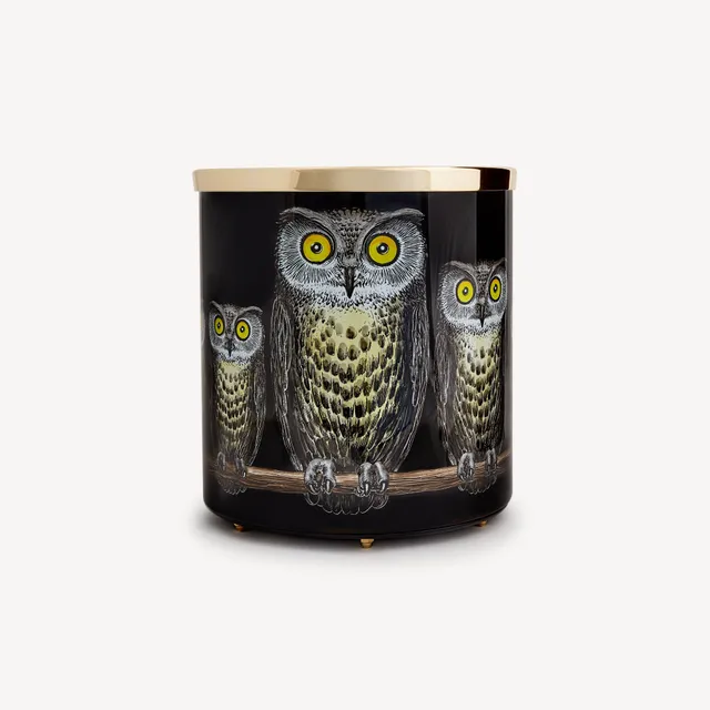 fornasetti-civette-papierkorb-eule-metall image 1