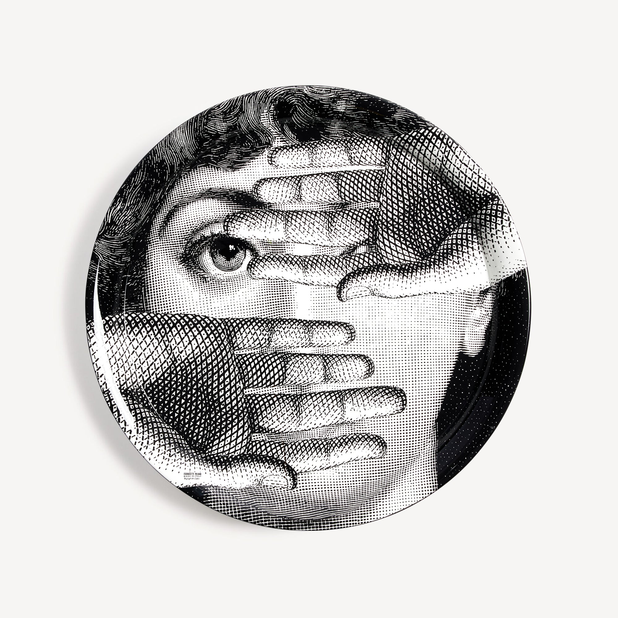 atelier-fornasetti-tema-e-variazioni-n-154-tablett-metall-rund image 1