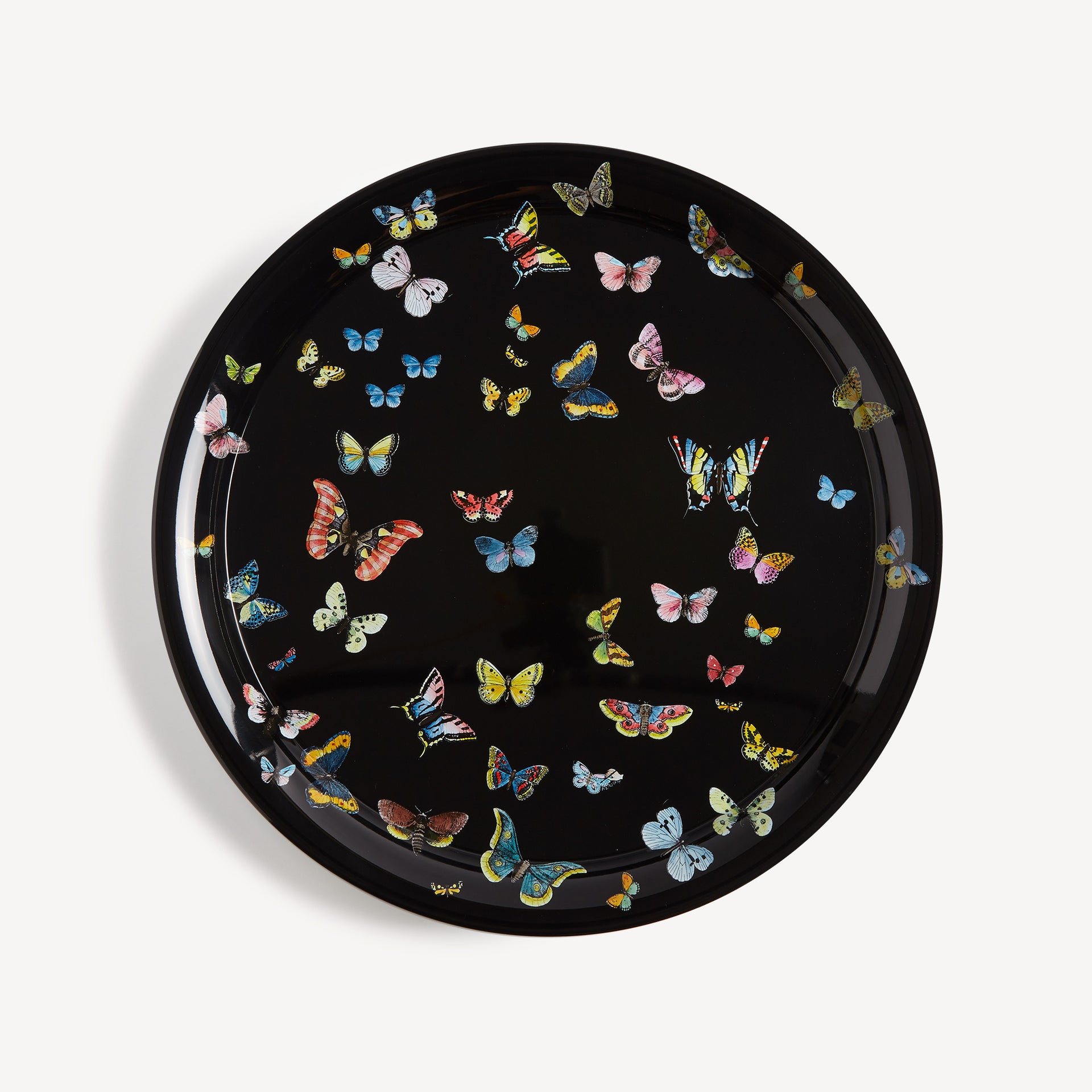 atelier-fornasetti-farfalle-tablett-rund-schmetterling-lackiert image 1