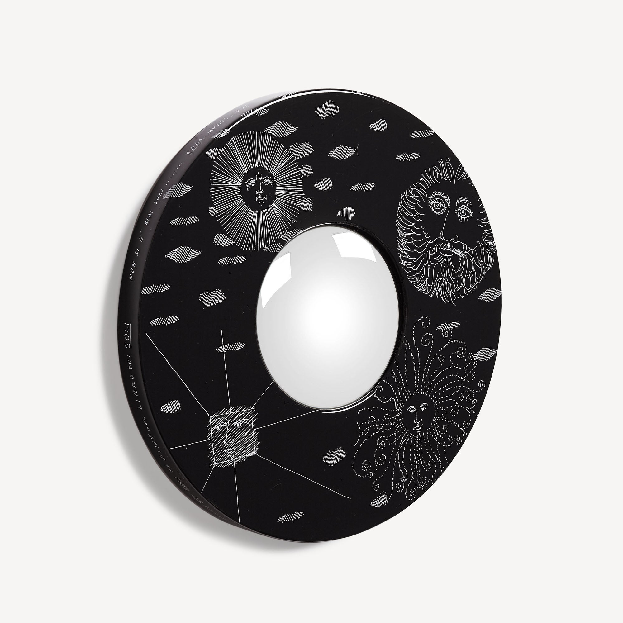 atelier-fornasetti-solitario-spiegel-konvex-holzrahmen-lackiert image 2