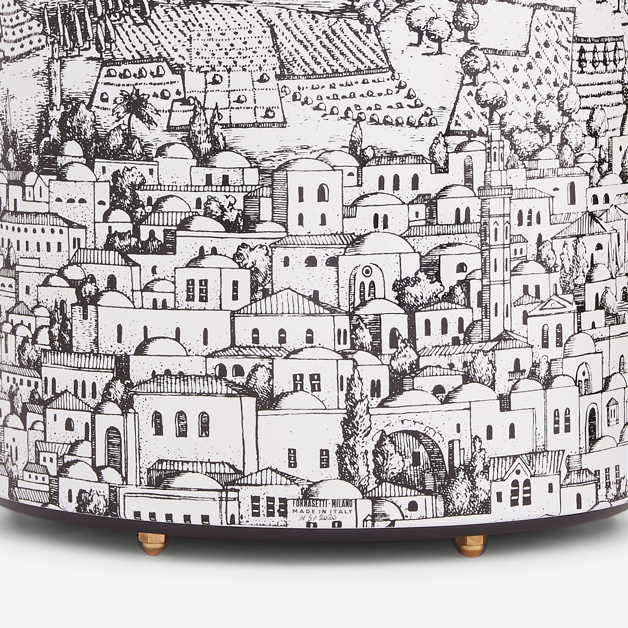 atelier-fornasetti-gerusalemme-papierkorb-metall-schwarz-wei image 3