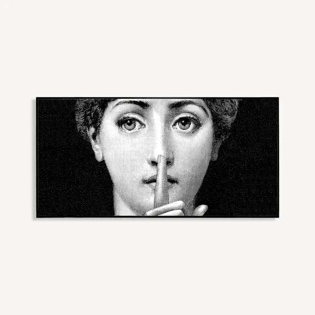 atelier-fornasetti-silenzio-wandbild-holz-lina-cavalieri image 1