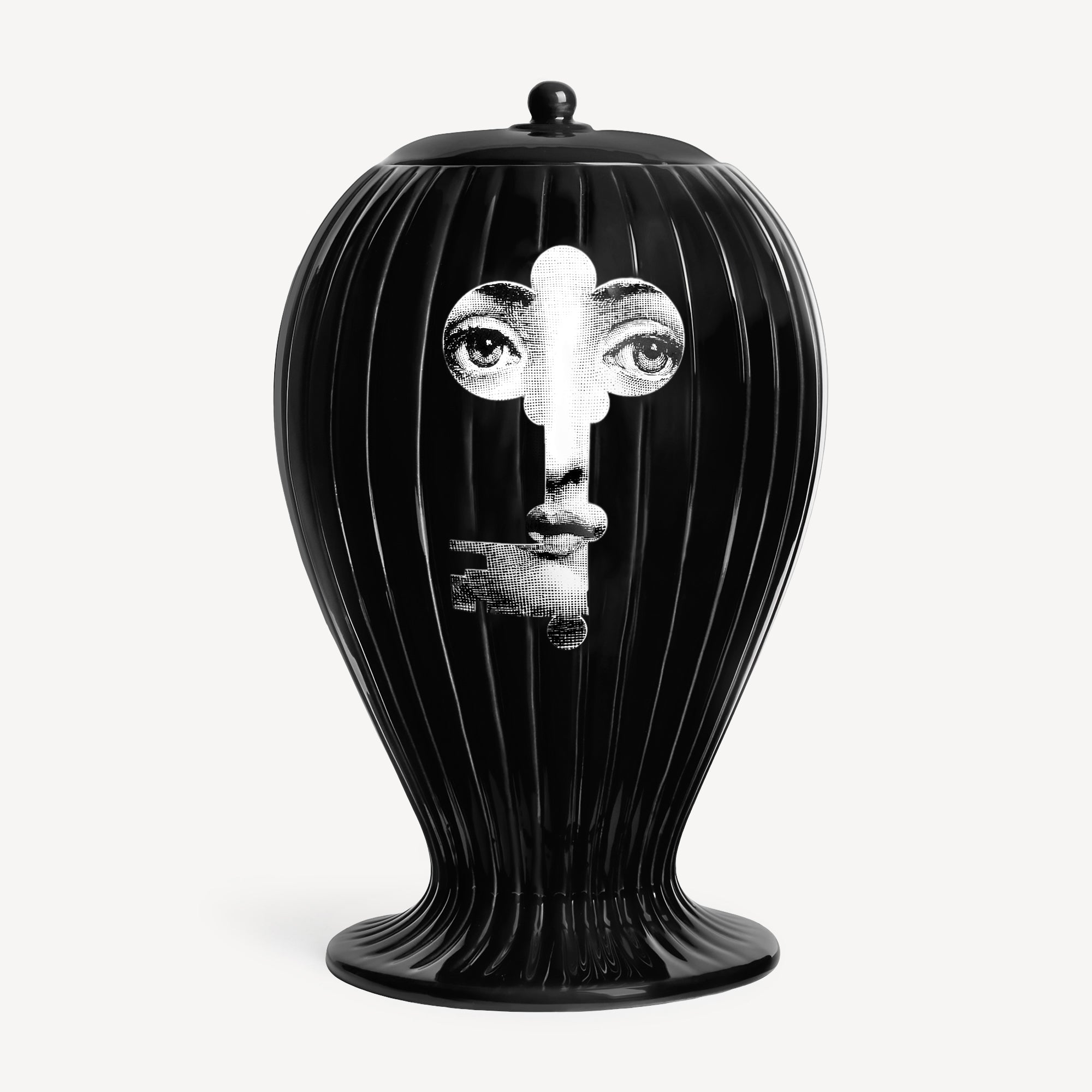 fornasetti-chiave-serratura-vase-gestreift-keramik-limitiert image 1