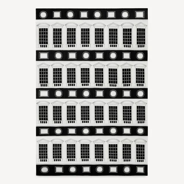 fornasetti-architettura-plaid-wolldecke-jacquard-geometrisch image 1