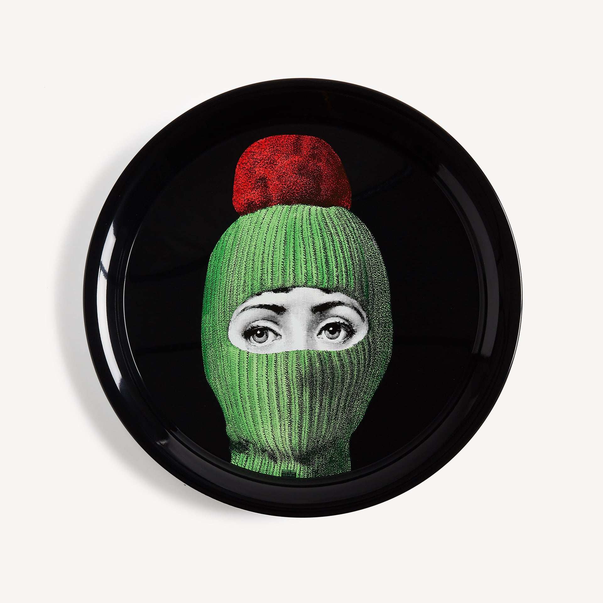 fornasetti-lux-gstaad-tablett-rund-schwarz-serviertablett image 1