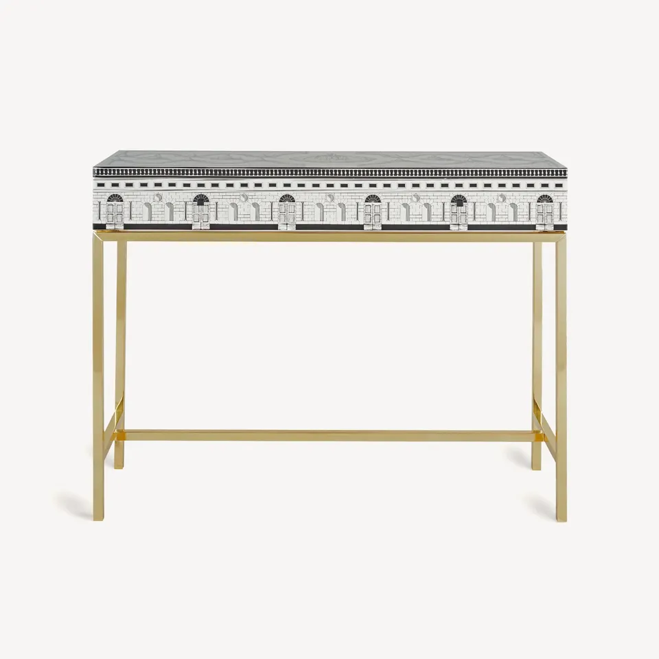 fornasetti-architettura-konsole-mit-schublade-holz image 1