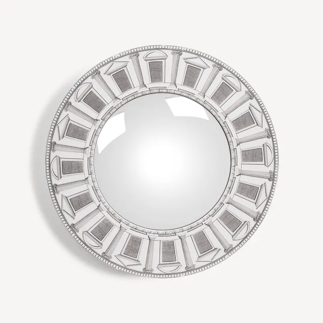 fornasetti-architettura-spiegel-konvex-holzrahmen-3 image 1