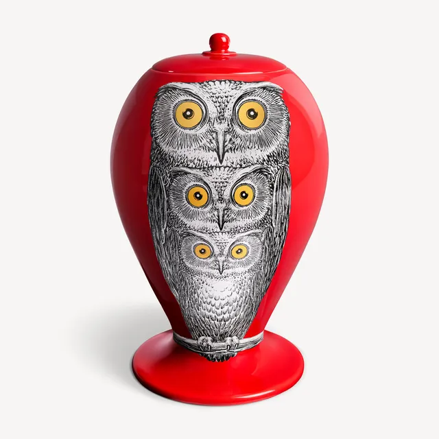 fornasetti-civette-vase-eulenmotiv-porzellan image 1