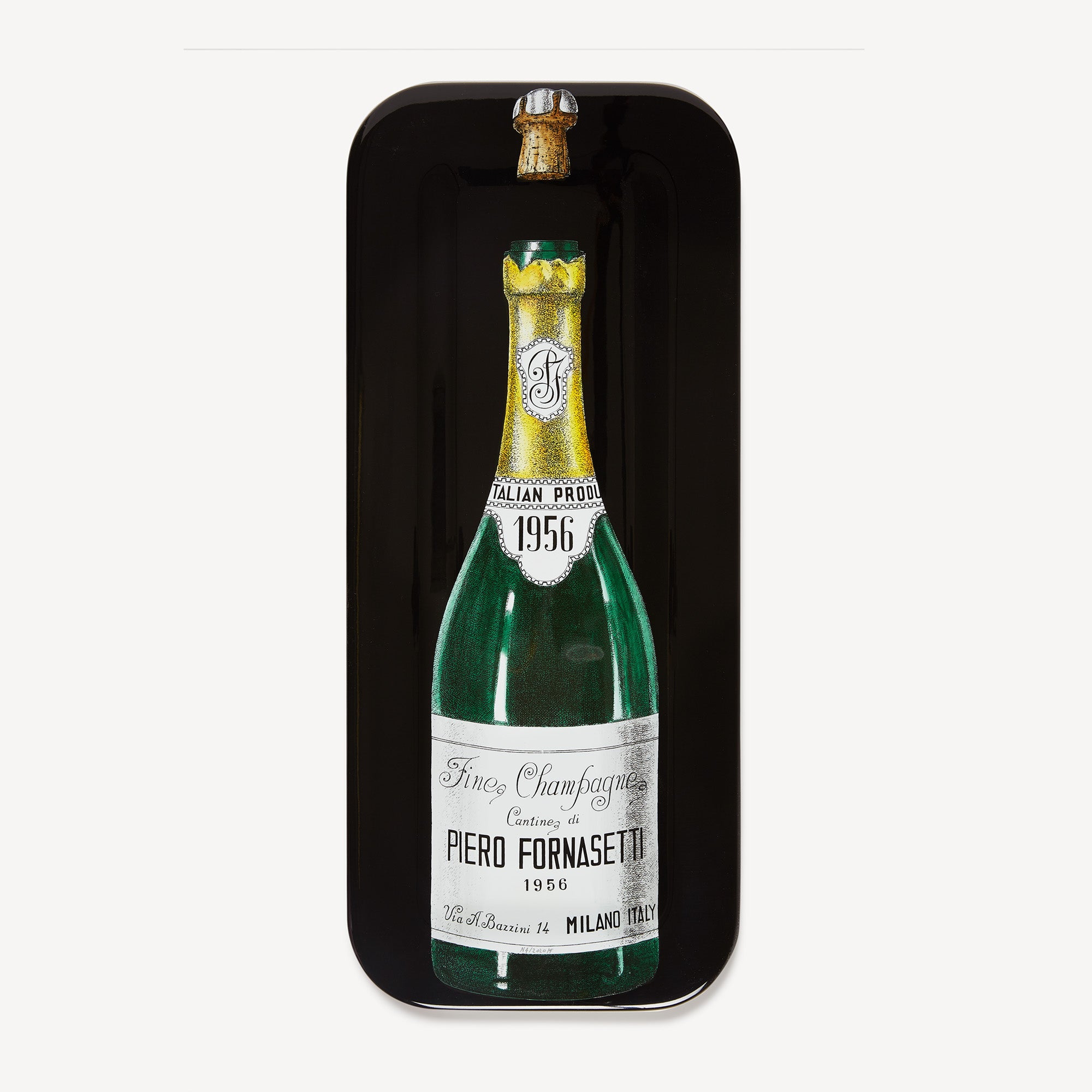 fornasetti-champagne-tablett-serviertablett-korken-motiv image 1