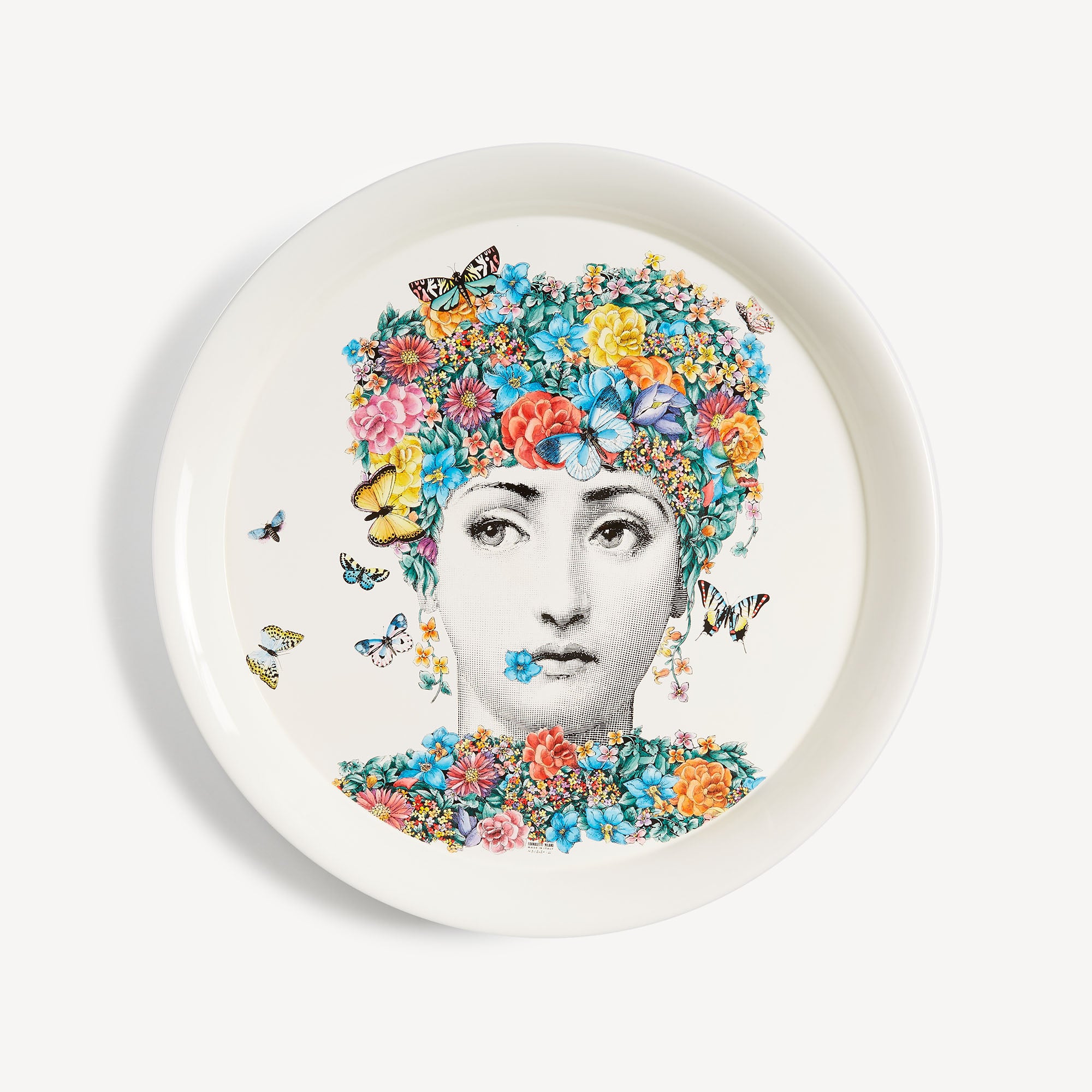 atelier-fornasetti-fior-di-lina-tablett-rund-lackiert image 1