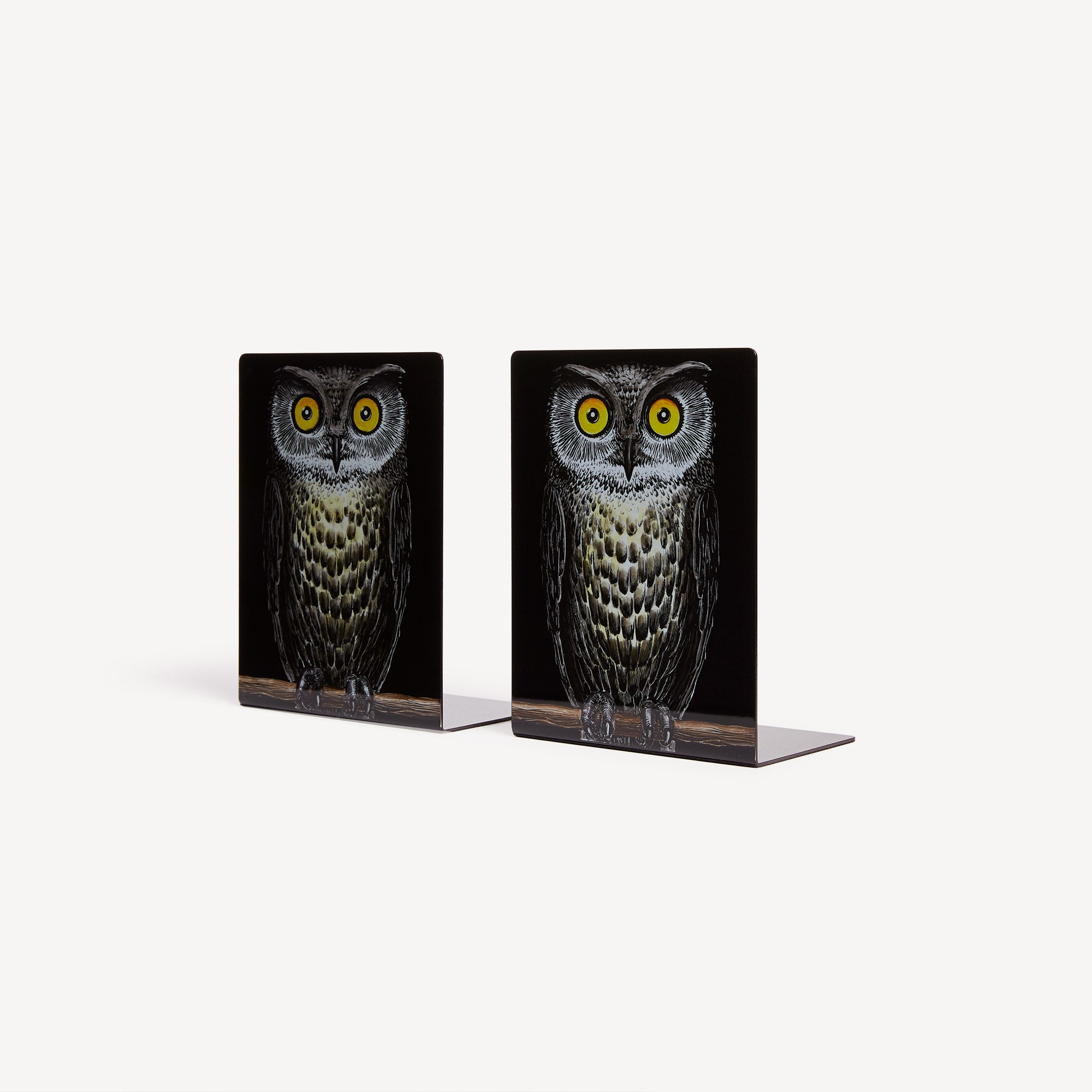 atelier-fornasetti-civetta-buchhaltern-metall-eulen-paar image 1