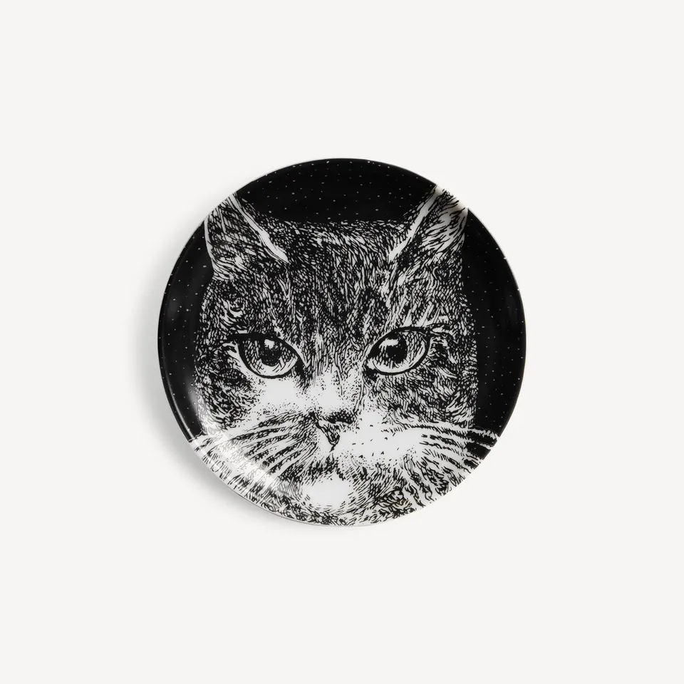 fornasetti-gatti-no-5-dekoschale-katzenmotiv-rund image 1