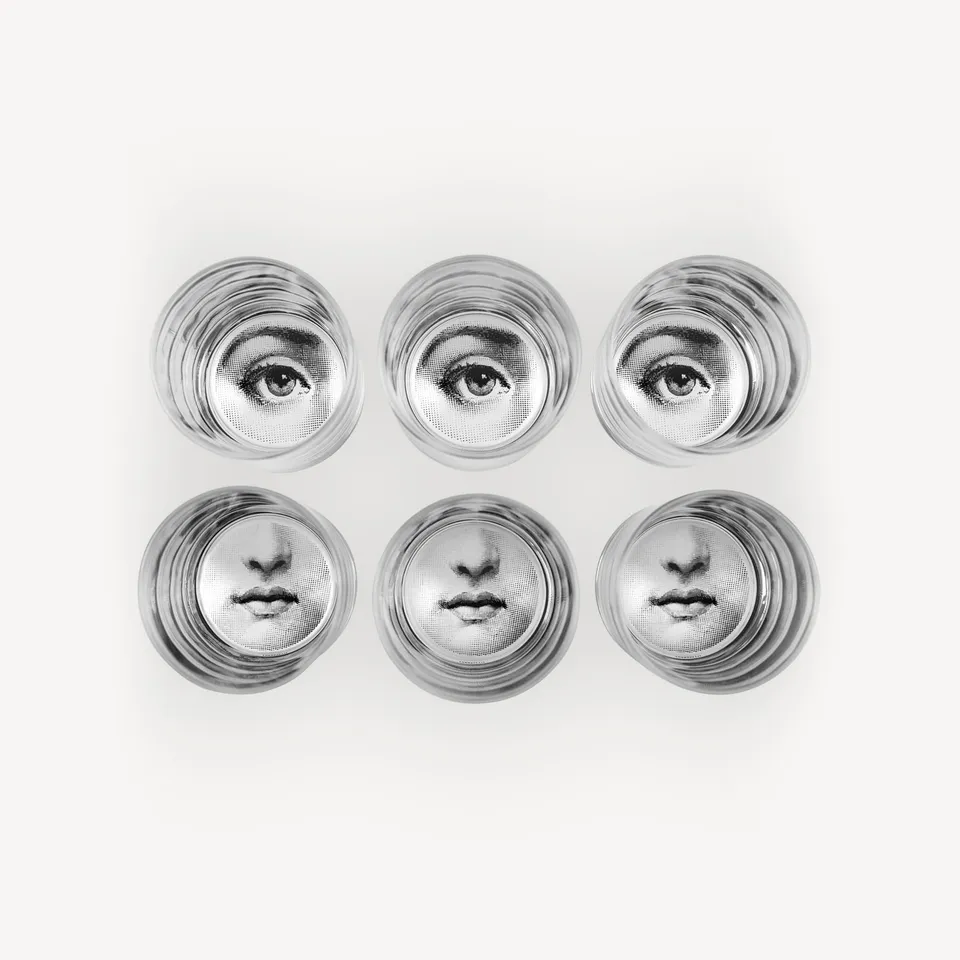 fornasetti-occhio-e-bocca-gl-ser-6er-set-wassergl-ser image 1