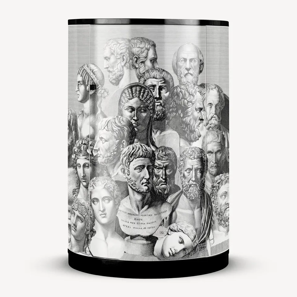 fornasetti-teste-antiche-hohe-konsole-holz-lackiert image 1