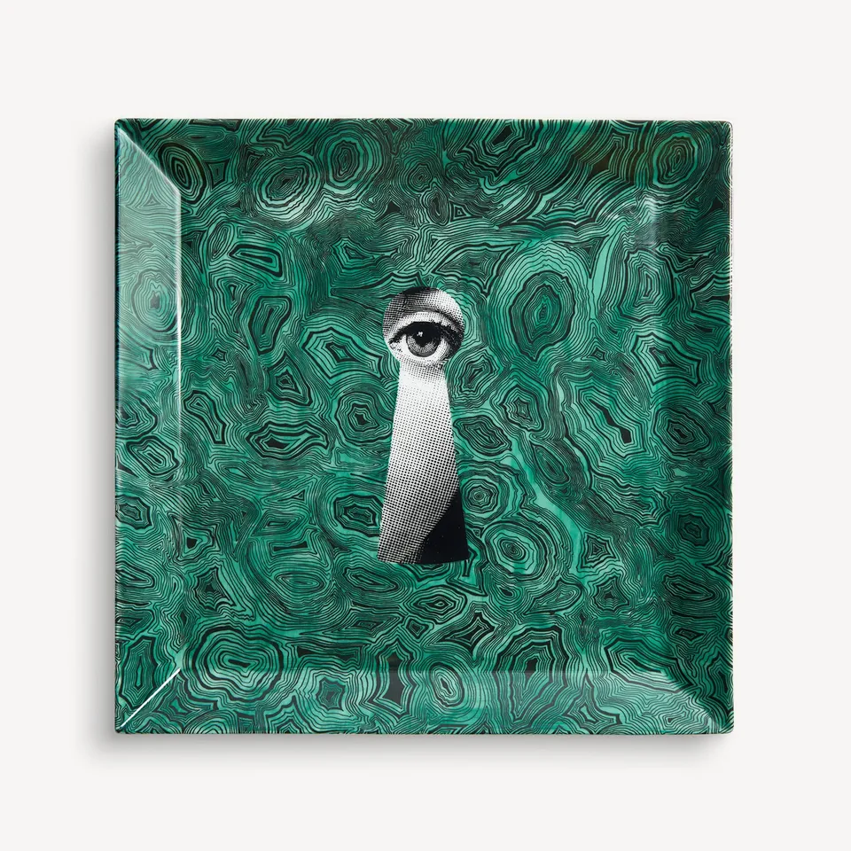 fornasetti-serratura-malachite-tablett-eckig-porzellan-gr-n image 1