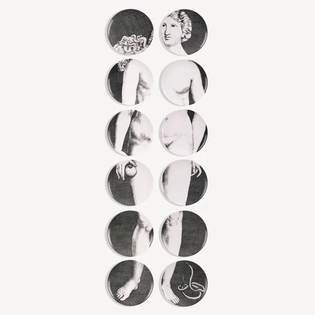 atelier-fornasetti-eve-teller-set-12-porzellan-wandteller image 1