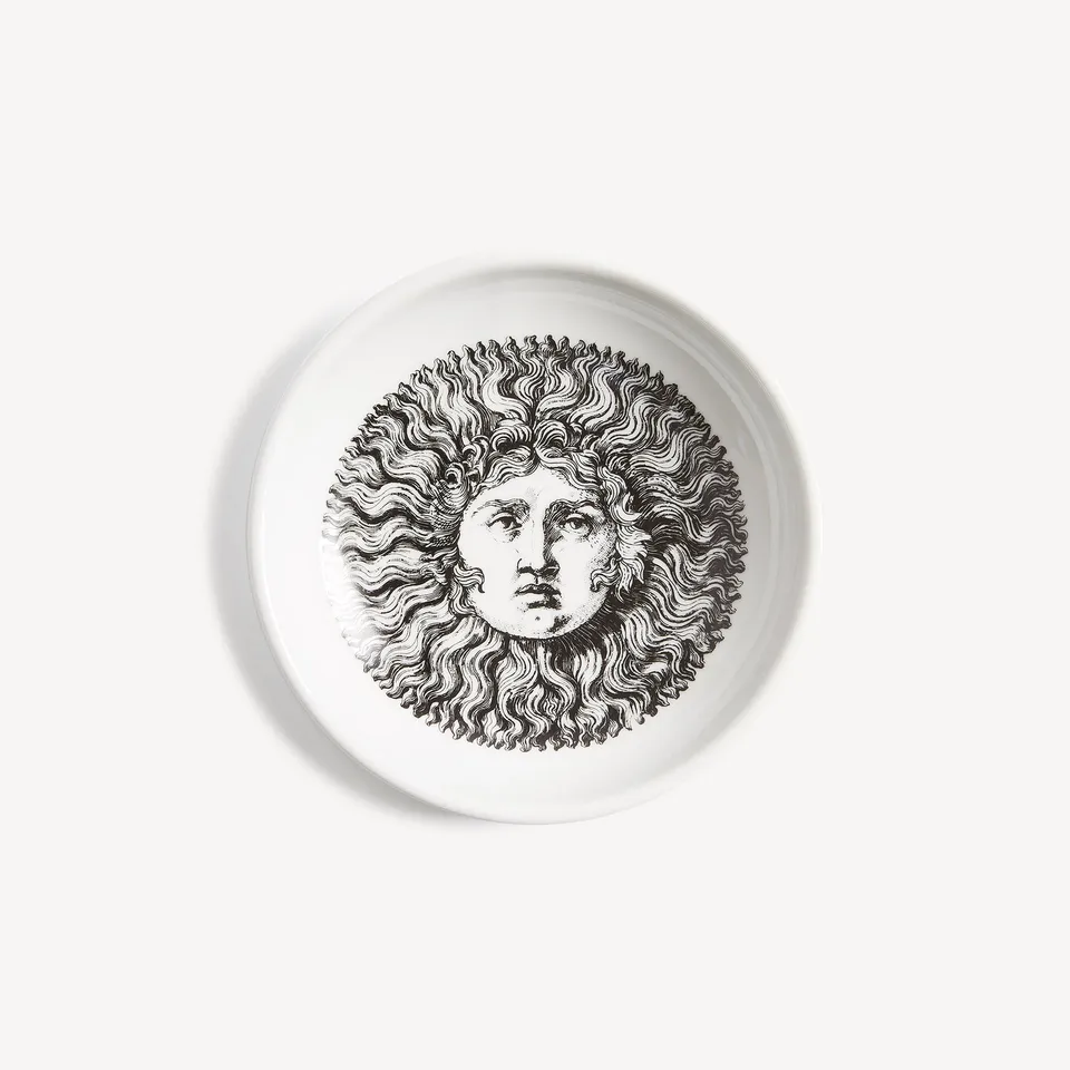 fornasetti-re-sole-aschenbecher-porzellan-sonne-gold image 1