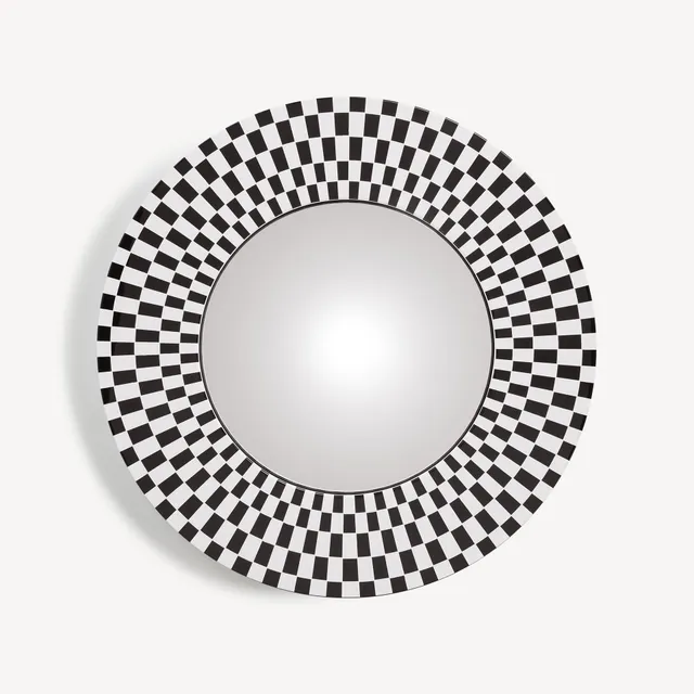 fornasetti-egocentrismo-spiegel-konvex-holzrahmen image 1
