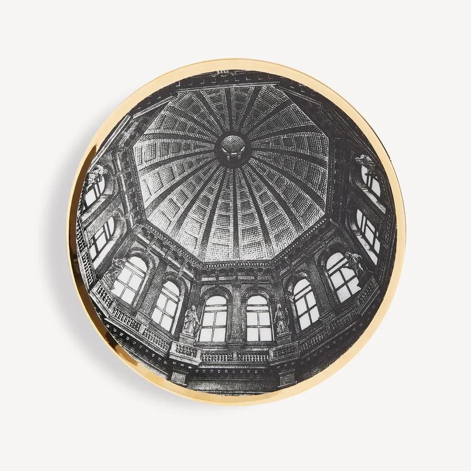 fornasetti-cupola-salute-venezia-teller-porzellan-gold image 1