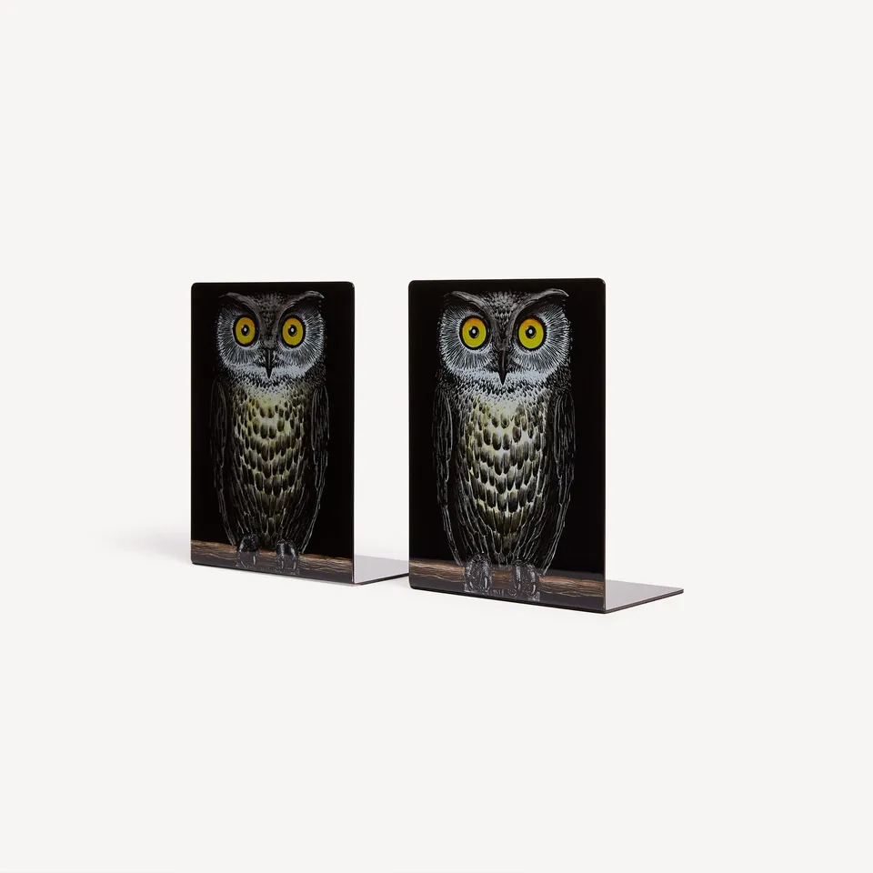 fornasetti-civetta-buchst-tzen-paar-metall-eulen-motiv image 1