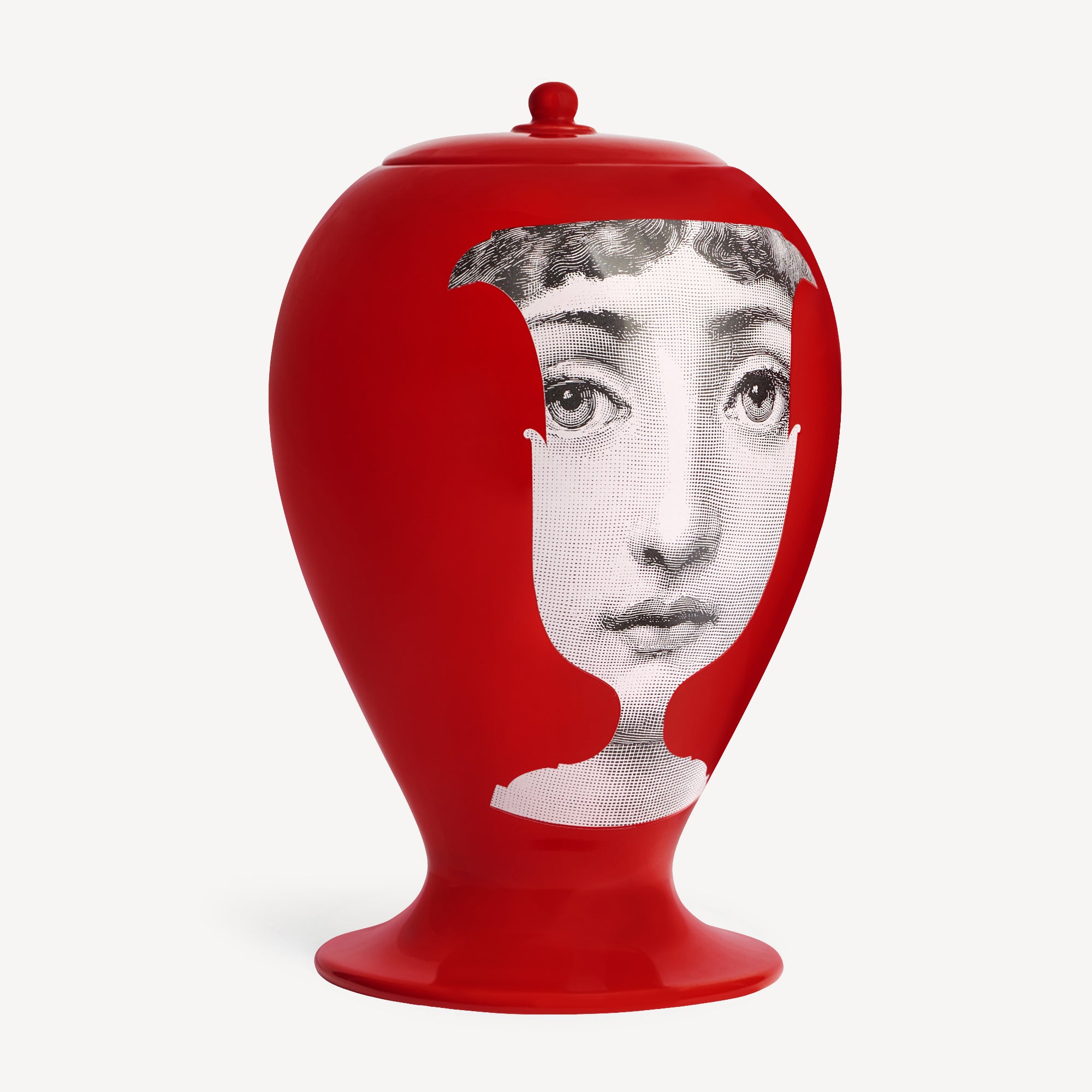 atelier-fornasetti-sagome-di-vasi-vase-keramik-rot-limitiert image 2