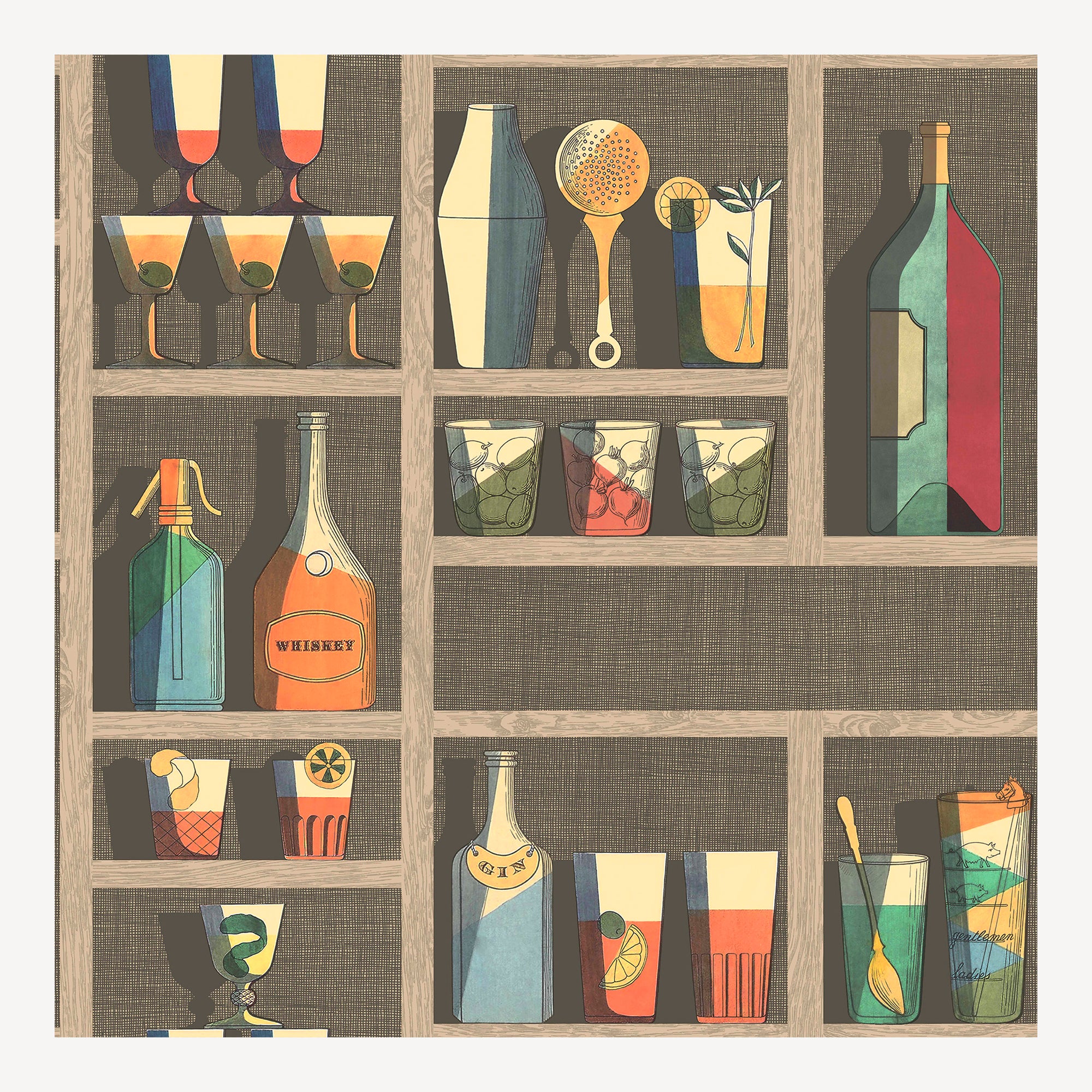 fornasetti-cocktails-tapete-vlies-68-5cm-x-10m-bunt image 1