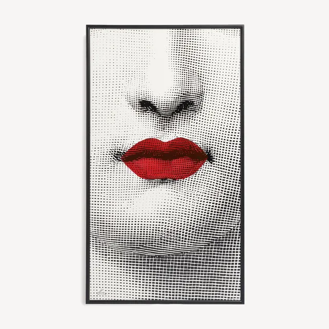fornasetti-bocca-dekopanel-holz-rot-mit-lippen-motiv image 1