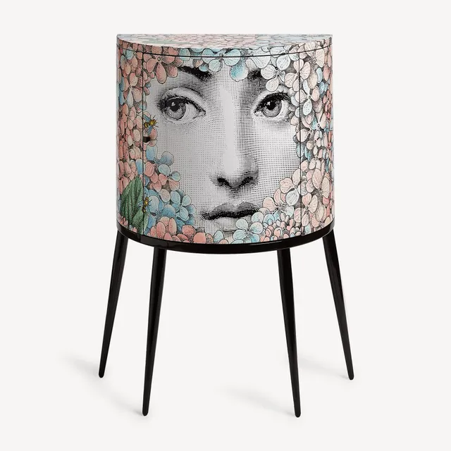 fornasetti-ortensia-konsole-holz-blumenrahmen-glas image 1