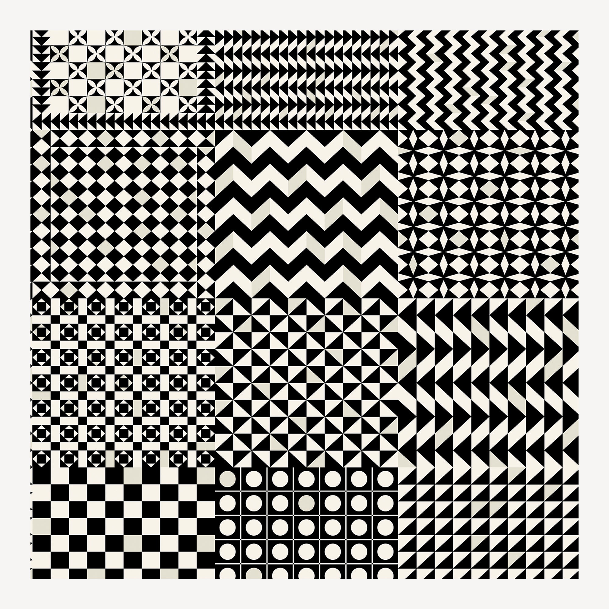 atelier-fornasetti-geometrico-tapete-schwarz-wei-52-cm-x-10-m image 1