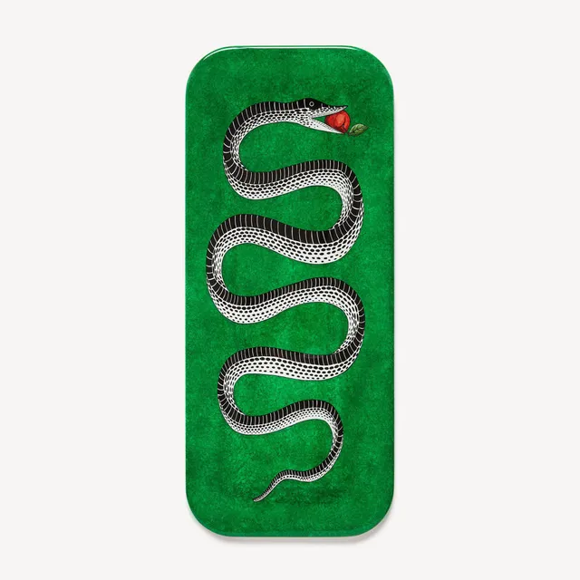 atelier-fornasetti-serpente-tablett-deko-schlangenmotiv image 1
