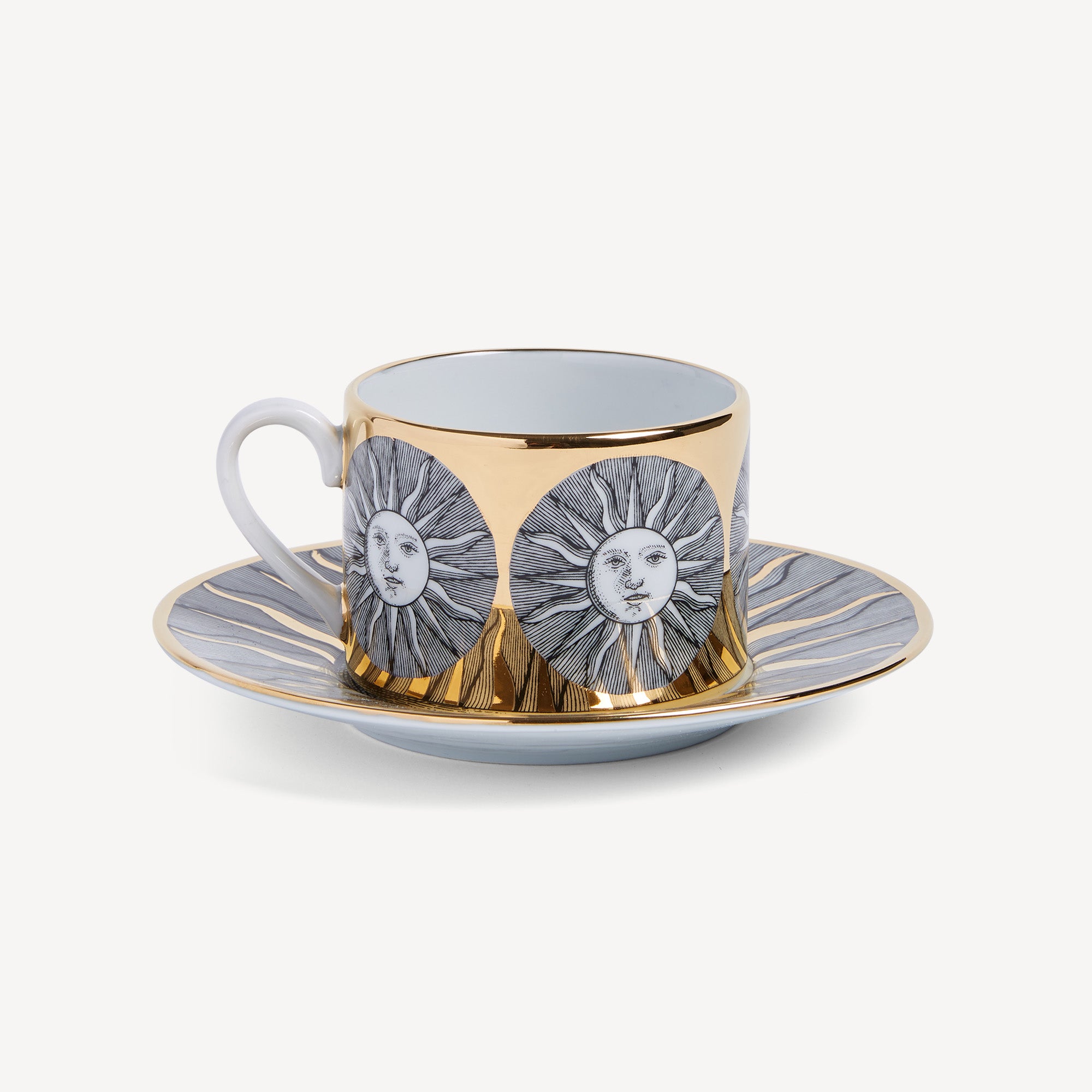 fornasetti-sole-teetasse-porzellan-mit-gold-sonne image 1