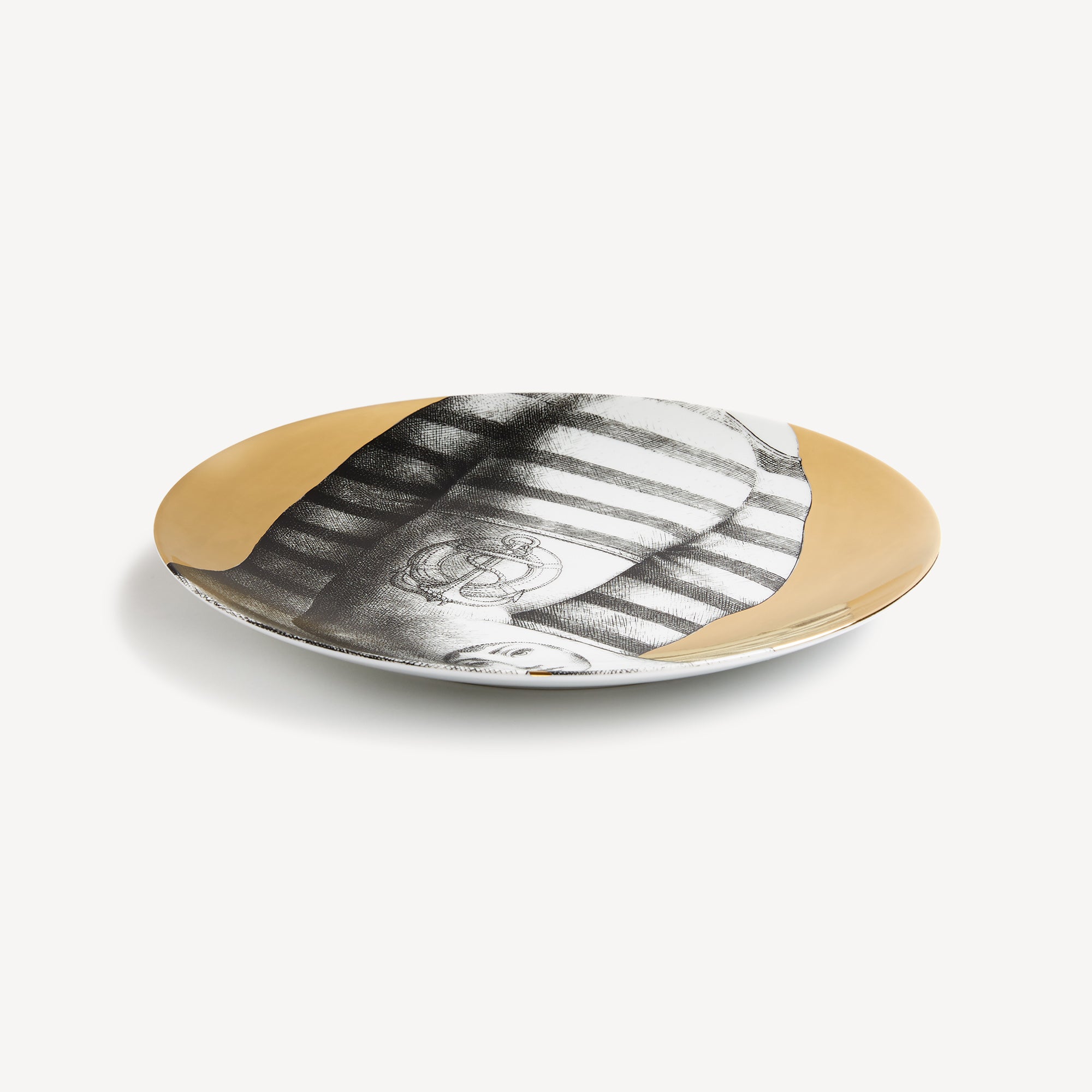 fornasetti-tema-e-variazioni-n-215-wandteller-gold-porzellan image 2