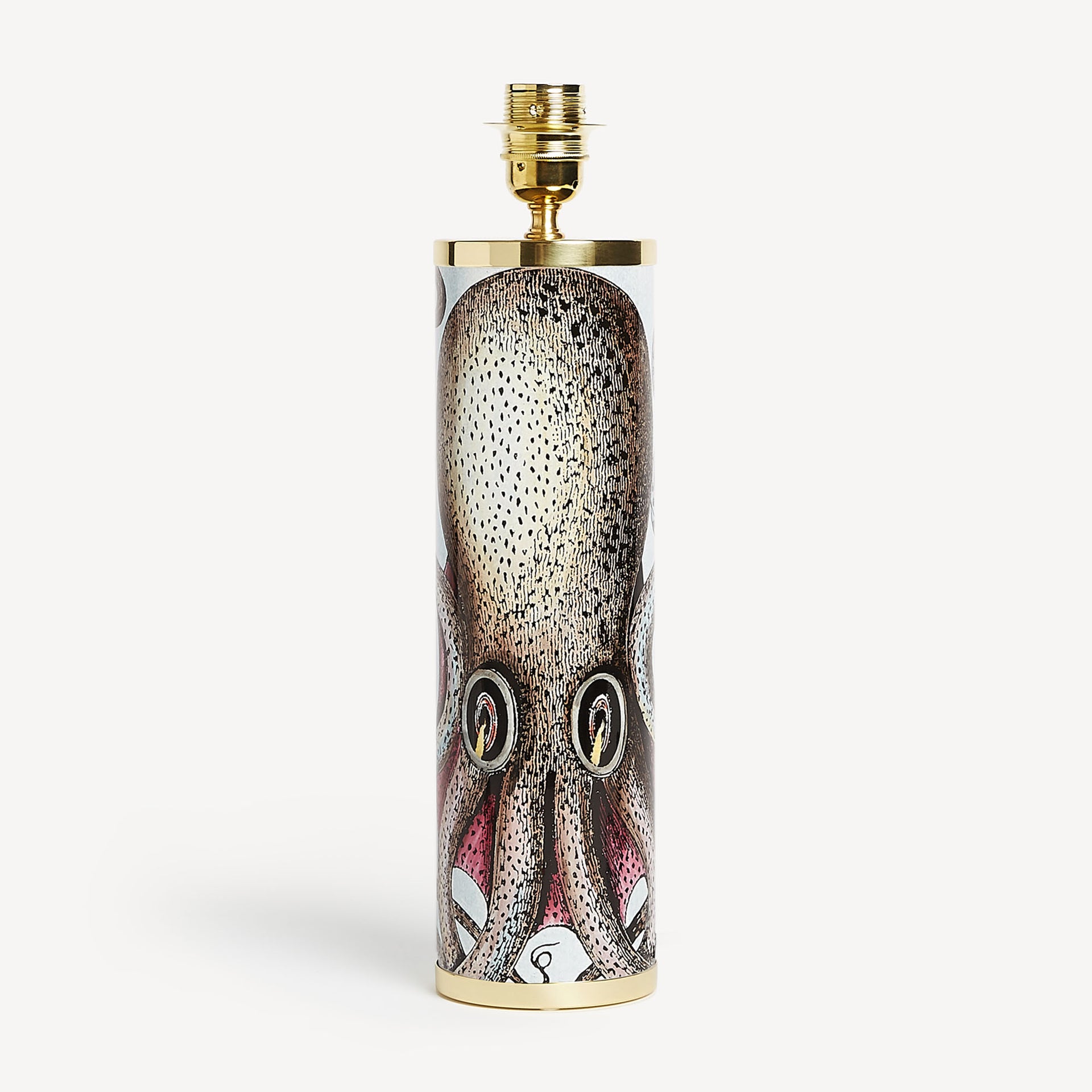 atelier-fornasetti-polipo-lampenfu-zylindrisch-metall image 1