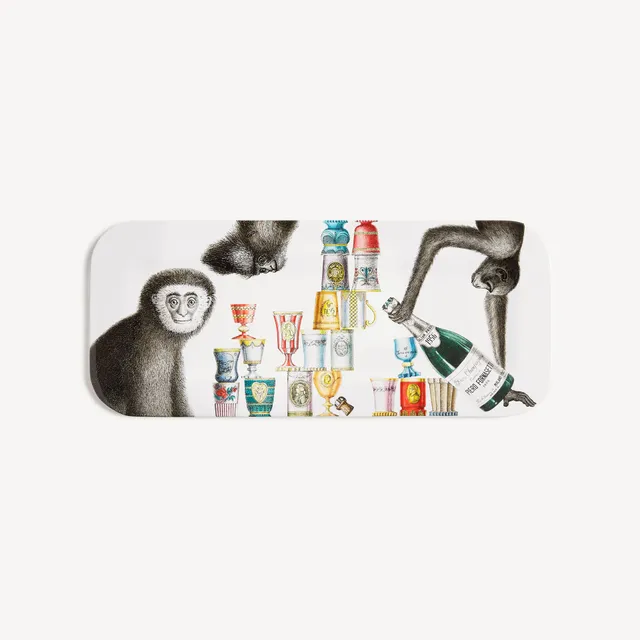 fornasetti-scimmie-tablett-holz-lackiert-affenmotiv image 1