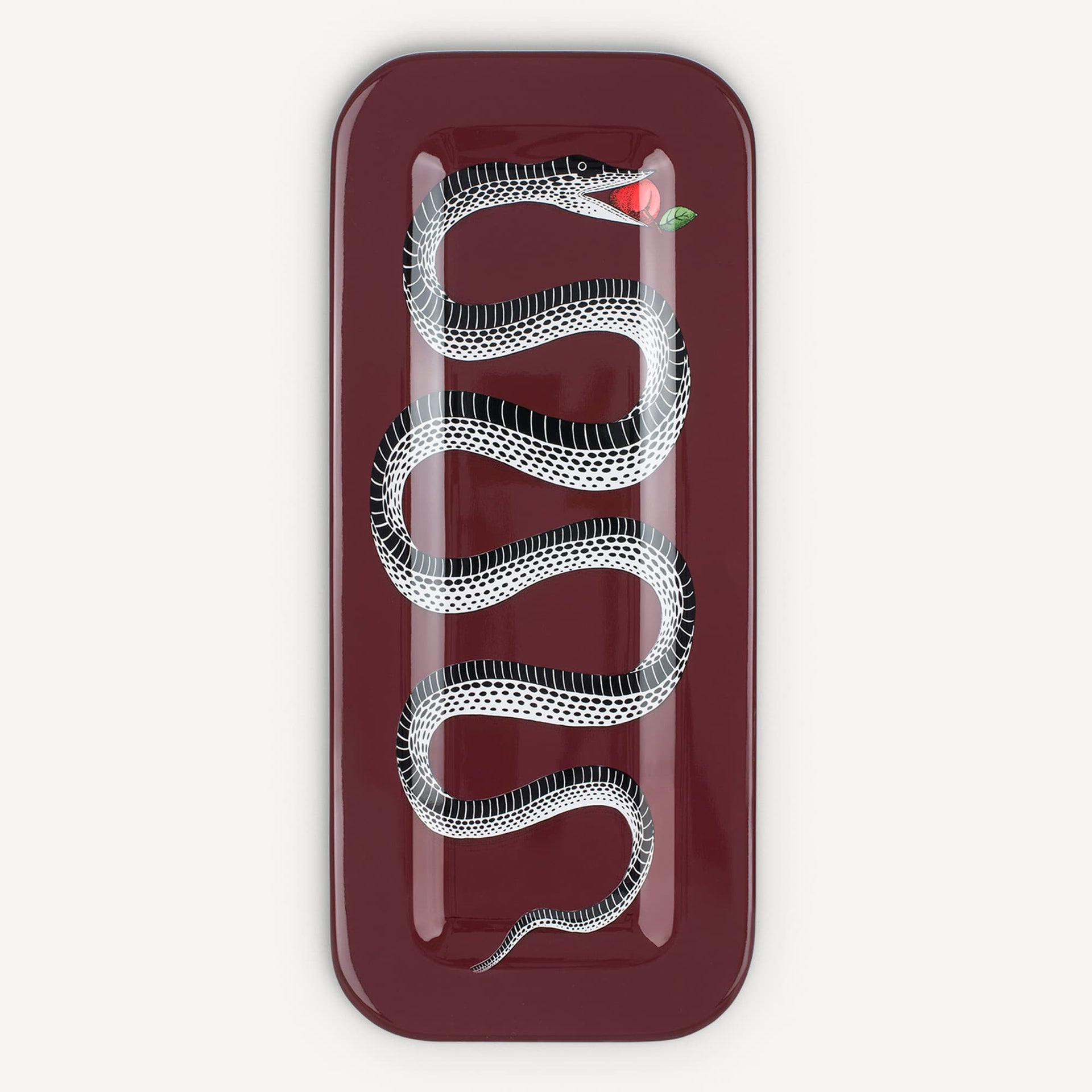 atelier-fornasetti-serpente-tablett-rechteckig-holz-handbemalt image 1