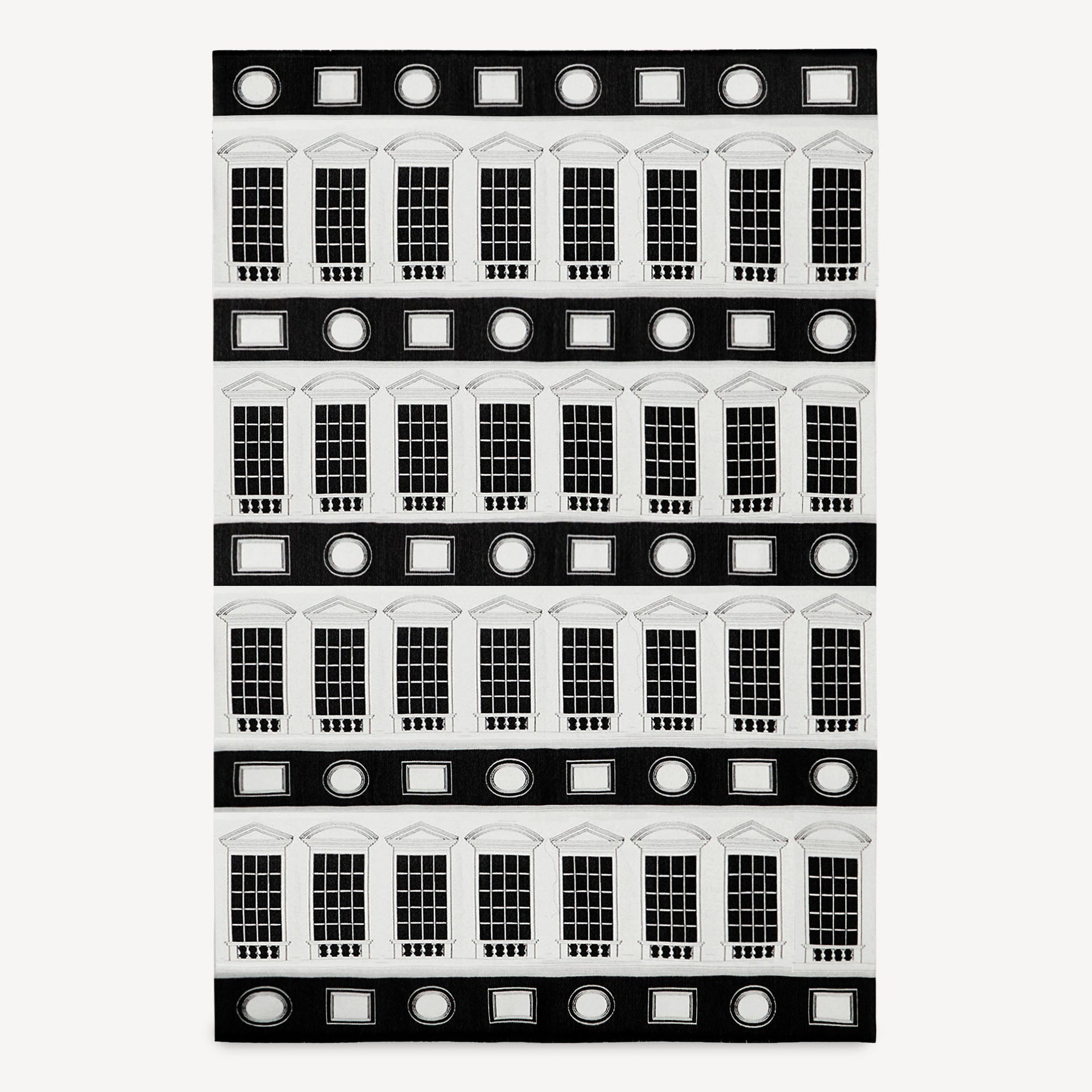 fornasetti-architettura-plaid-wolldecke-jacquard-geometrisch image 1