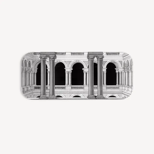 atelier-fornasetti-brera-tablett-handdekoriert-mit-gestell image 1