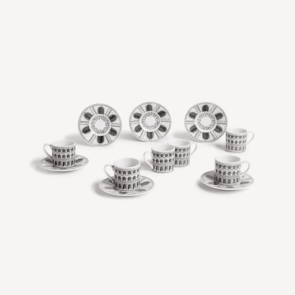 fornasetti-architettura-espressotassen-6er-set-porzellan image 1