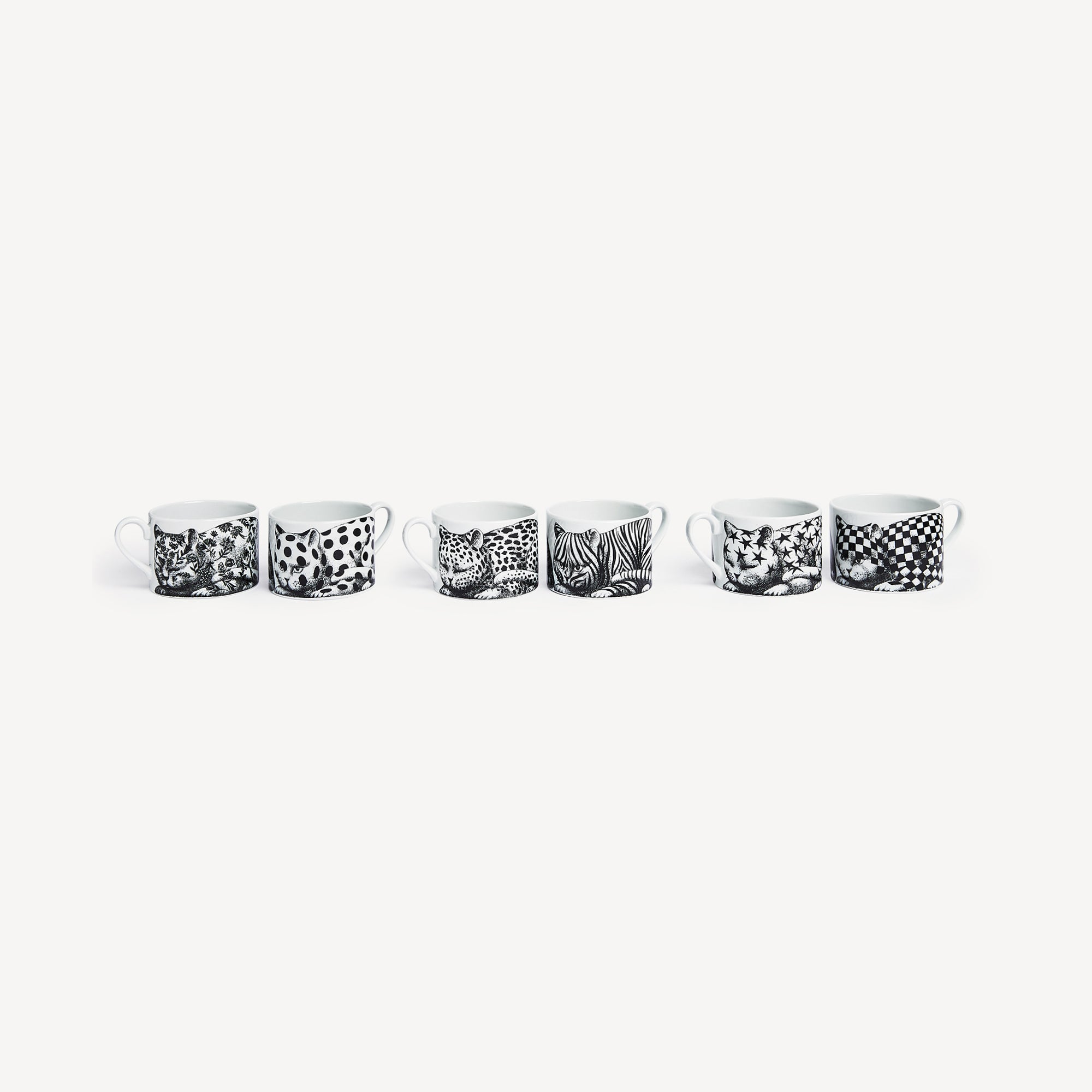 atelier-fornasetti-high-fidelity-teetassen-6er-set-porzellan-katzen image 2