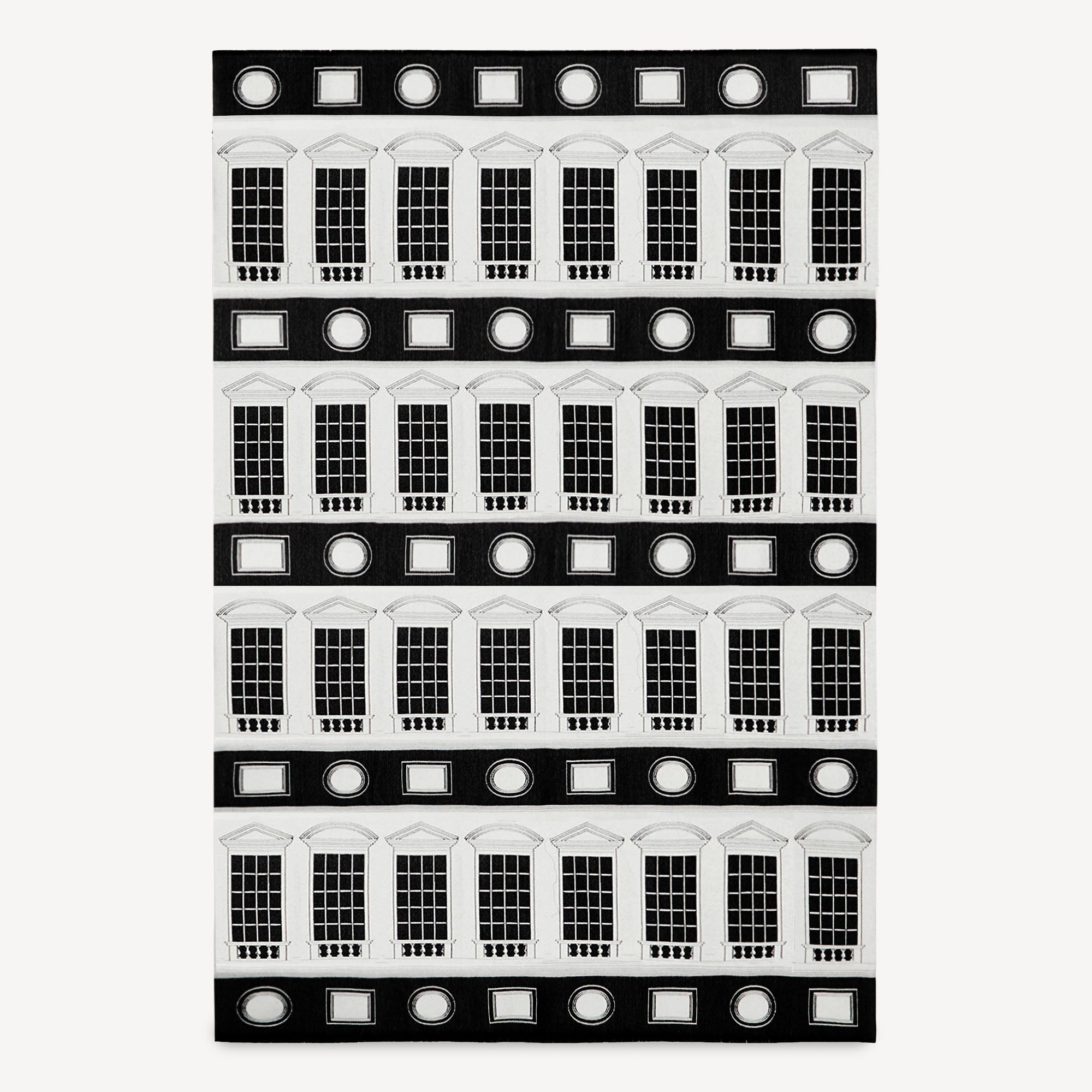 fornasetti-architettura-plaid-wolldecke-jacquard-geometrisch-2 image 1
